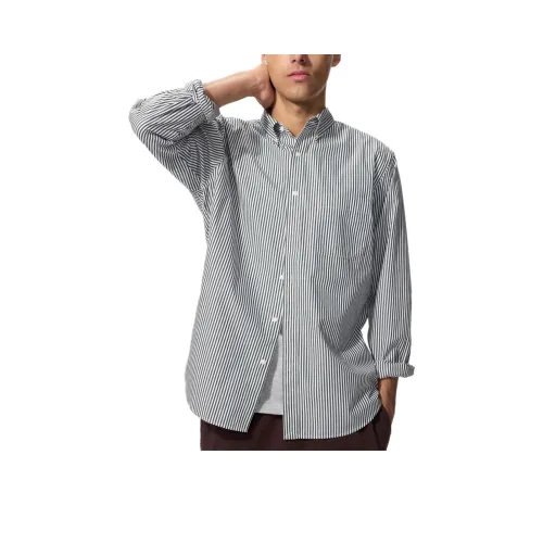 UNIQLO Темно-зеленая унисекс рубашка