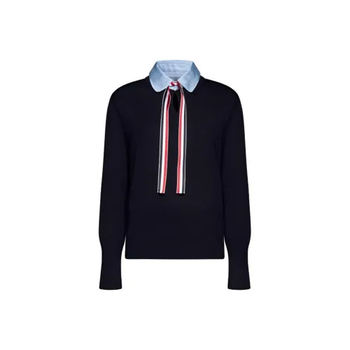 THOM BROWNE THOM BROWNE FW23 ранняя осенняя коллекция Темно-синий Женские свитеры