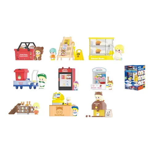 POP MART Little Sweet Bean 24 Hour Convenience Store Collection Слепые коробки Один Blind Коробка Целая коробка 9 шт