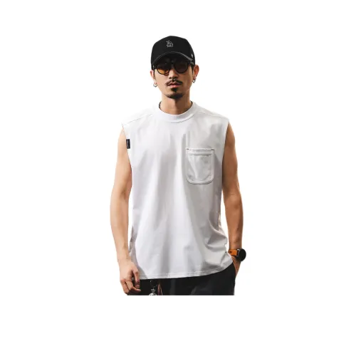 JIELEINUO Белый Мужской Топы без рукавов