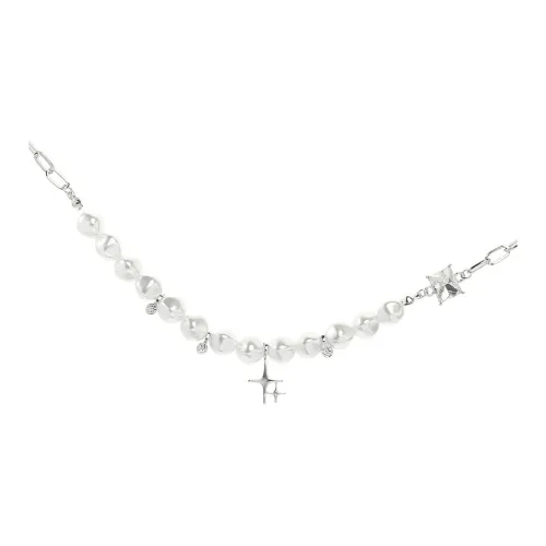 KING OF BLING Сплав Циркон Искусственная жемчужина Ожерелья Унисекс