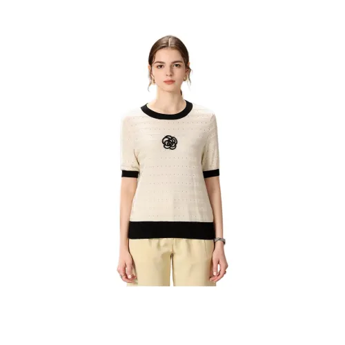 FENHONGMALI Трикотаж Женский Абрикос