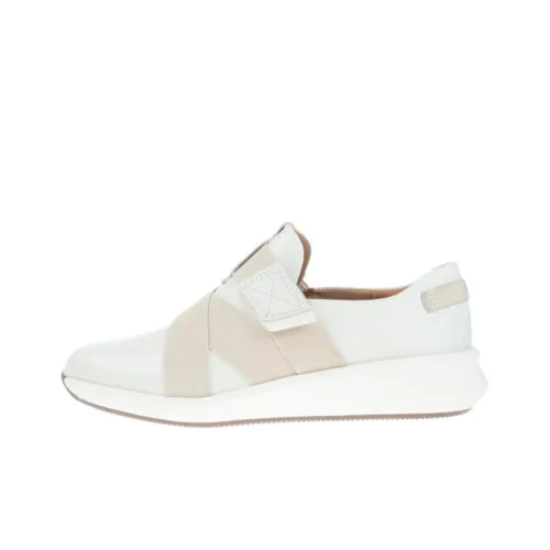 Clarks Un Rio Ремень Износостойкий И Легкий Низкий Топ Повседневная Обувь Женская Белая