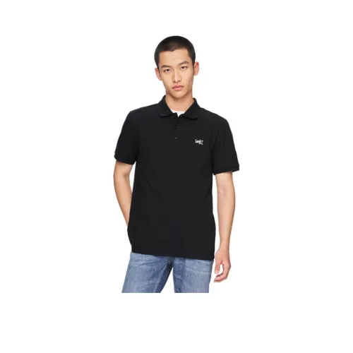 Lee совместный модель SS25 Поло Унисекс Черный