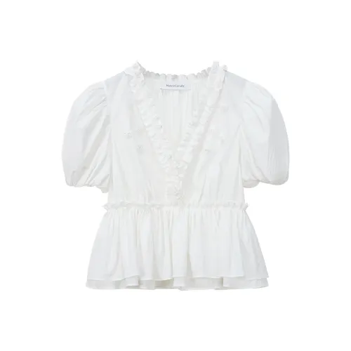 NancyCavally Белые Женские Рубашки