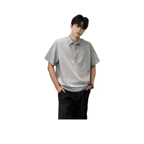 DANJUE Элегантная серая унисекс футболка