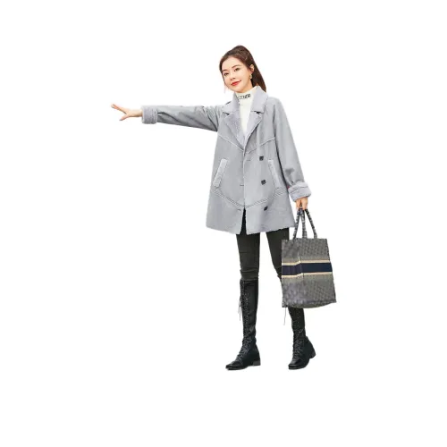 Mo Han Yi Mei Куртка Женская Серого цвета