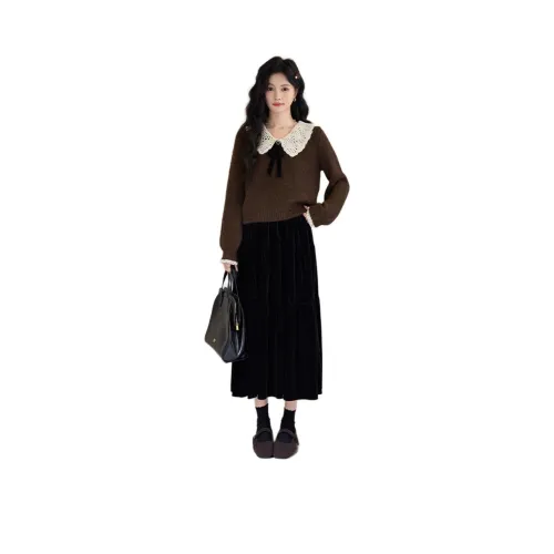 Alxnan Кофе Женские Свитеры