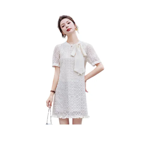 MJ Женские Платья с Короткими Рукавами