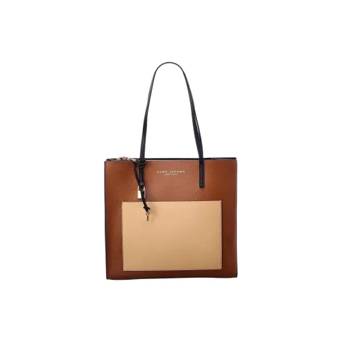MARC JACOBS PVC с кожаными вставками Тоут Сумка Сумка для покупок Сумка на плечо Сумка Большая унисекс Бежевый и Коричневый