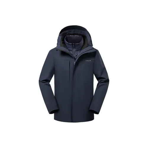 TOREAD Водонепроницаемый Ветрозащитный Устойчивый к истиранию Термическая ветровка Мужской Темно-синий