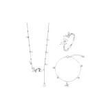 Комплект: Ожерелье с бабочкой + Браслет + Кольцо