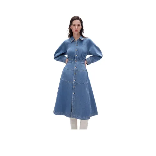 Only J34 390 Промытый деним синий Женские Комплекты с юбкой