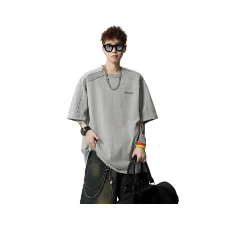 JIARONG 2025 Свободный крой Handsome Полу-рукавная рубашка Топ Унисекс