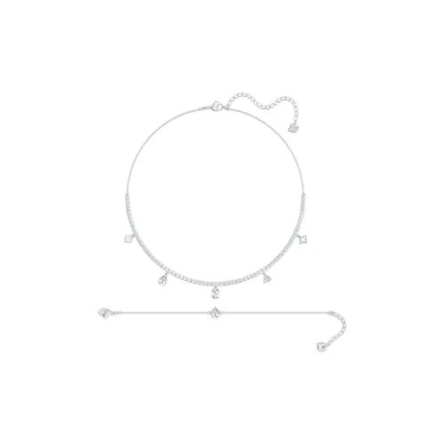 Swarovski Tennis Deluxe Metal Necklaces Белый Женские