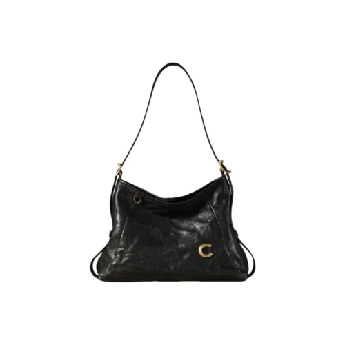 CASSILE Растительное дубление овчина Сумка через плечо Сумка на плечо Стандартная Женская Черная