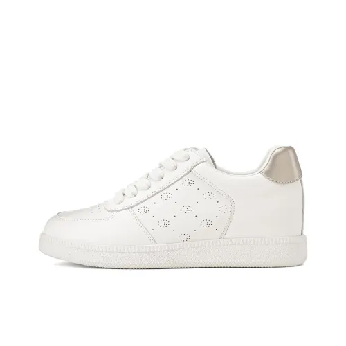 GOLDLION Низкие кроссовки для скейтбординга женские бежево-золотые