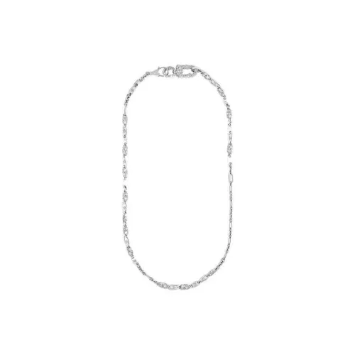 LOUIS VUITTON Prestige Палладий Покрытый Металл Кристальные Колье Женские Серебристые