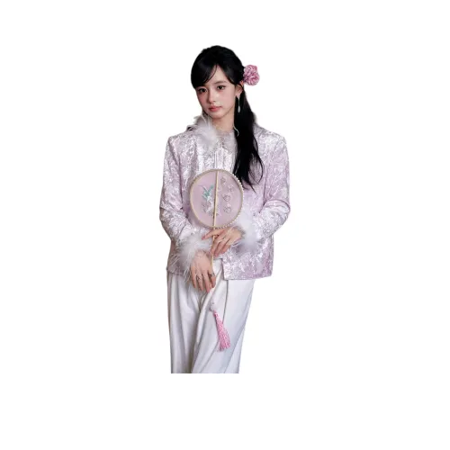 GUO JINGYI Куртки Пальто Женские Светло-фиолетовый
