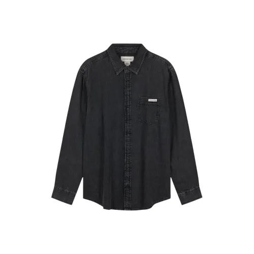 Calvin Klein KQB Denim Черные Мужские Рубашки