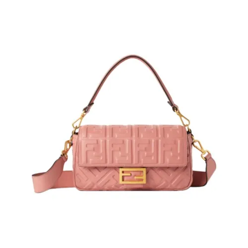 FENDI Сумка из коровьей кожи Baguette плечо средний размер женский розовый