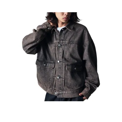 FREAK'S STORE CO-BRAND Коричневый Мужской Джинсовые куртки