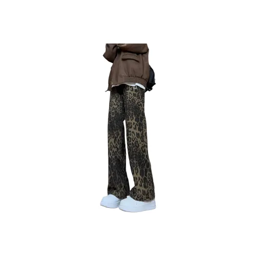 CVOOOER Леопардовый принт Мужские Джинсы