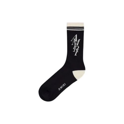 AMIRI 1 Пачка Черные Мужские Носки до Икры MID