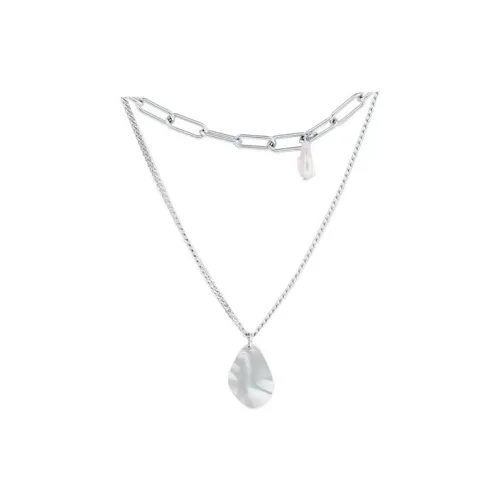 Abyb Charming Ожерелья из меди с родиевым покрытием Унисекс Золото Серебро