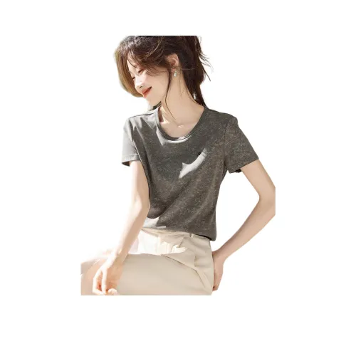 Mo Han Yi Mei T Рубашка Женские Eraser Серый