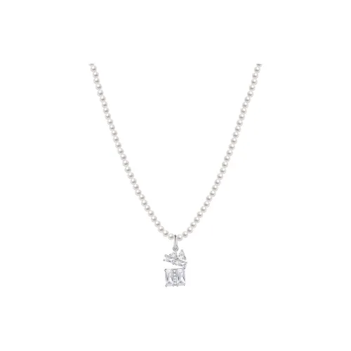 Abyb Charming Медное Покрытие Жемчужная Раковина Синтетический Кубический Циркон Ожерелье Унисекс