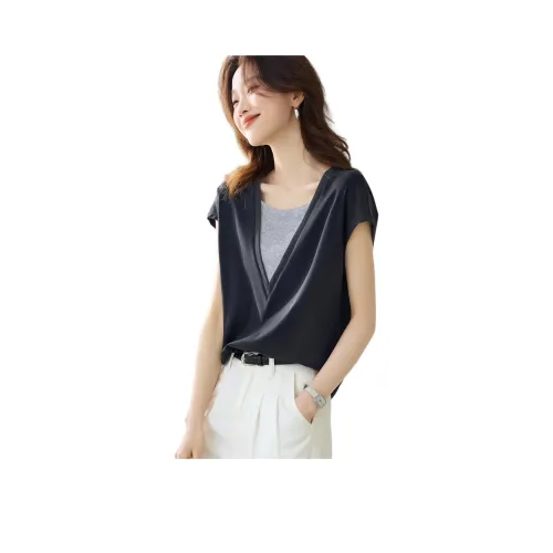 Mo Han Yi Mei Стандартная T-рубашка Женская Королевский синий