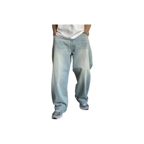 ZHANDASHUAI Светло-зеленые унисекс джинсы