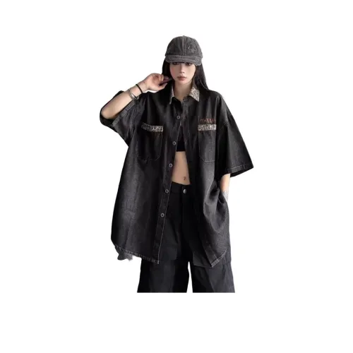 DUATOGE Мужские черные рубашки