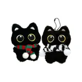 Шарф Красный Зеленый+Черный Белый Маленький Черный Кот