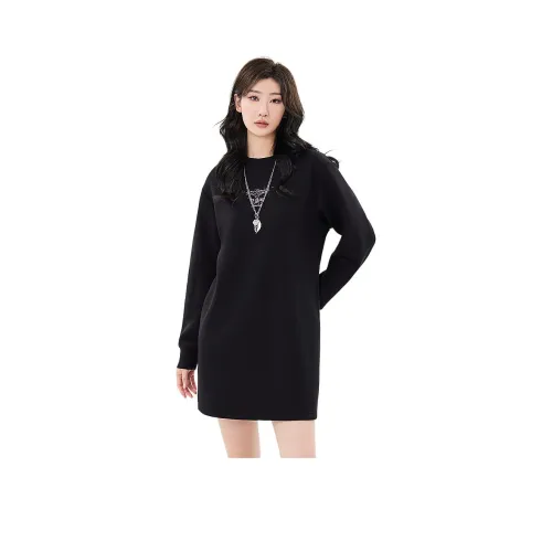 Boy London Длинное платье с длинными рукавами женское черное