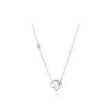 Сцепленные Клевер Четырехлистный Ожерелье - Серебряное