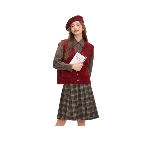 YOUDENG·CUI Красный Женский жилет