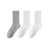 3 шт (Белый длинный голень + Белый длинный голень + Серый длинный голень)