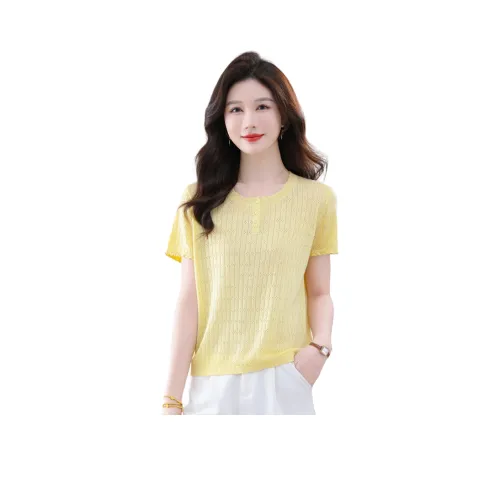 MJ Жёлтые Женские T-рубашки