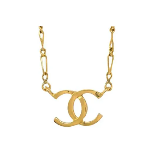 CHANEL CC Золотое Покрытие Ожерелья Женские Золото