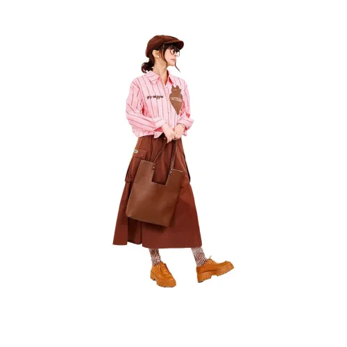 MUGUOGUOMU Весенний Осенний Рубашка Свободного кроя Женская