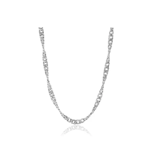 FOREVER MELODY Титановые стальные ожерелья унисекс серебряные