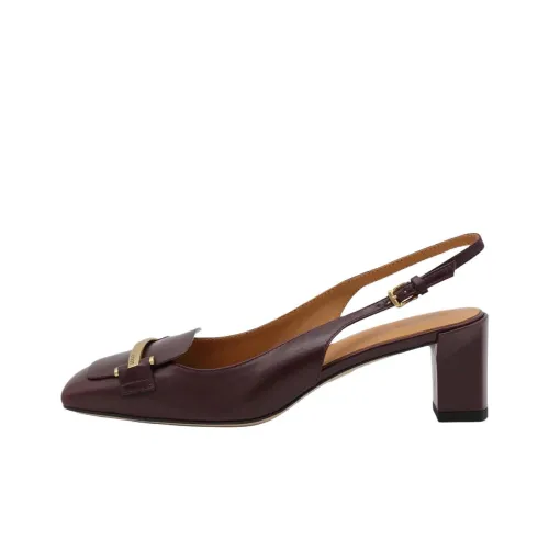 TOD'S Грубый каблук Высокие каблуки Женские Темно-коричневый