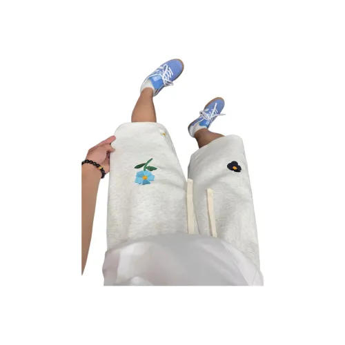 ZIAREL Бело-серый Унисекс Повседневные шорты