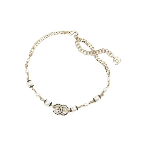 CHANEL Double C Искусственный жемчуг Ожерелья Женские Многоцветный