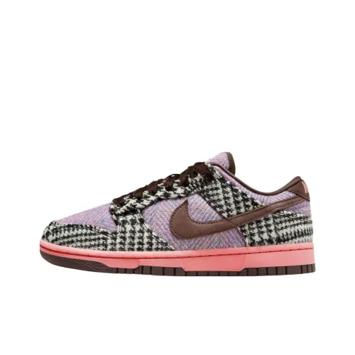 Nike x Harris Tweed Dunk Аbrasion Resistant Низкие Кроссовки для скейтбординга Женские Фиолетовые