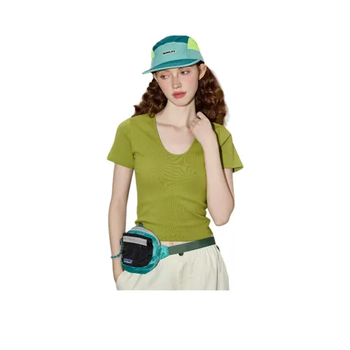 Coolhut Зеленый Женские Короткие Топы