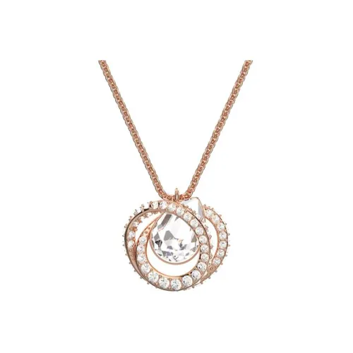 Swarovski Розовое золото с покрытием искусственный кристалл ожерелья женские