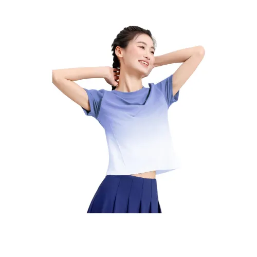 Барби Градиентный фиолетовый Женская Йога T-рубашка